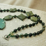 chunky green semi-precious stones