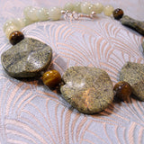 handmade green jade necklace