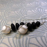 handmade black white earrings uk