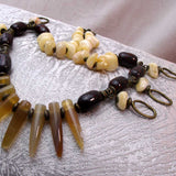 chunky handcrafted statement necklace unique bold design