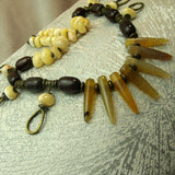 bold statement necklace handmade chunky semi-precious beads