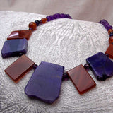 unique chunky bead statement necklace  handmade uk