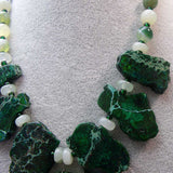 chunky green semi-precious beads