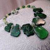 chunky bead statement jewellery handmade chunky green beads unique design