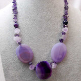 bold purple bead necklace