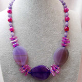 unique chunky semi-precious statement necklace
