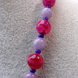 purple pink semi-precious agate beads