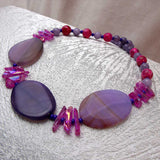 handmade chunky agate necklace design