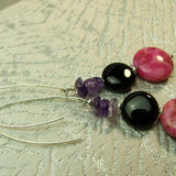 unique handmade long statement earrings