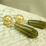 long semi-precious bead statement earrings uk