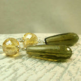 unique long teardrop bead earrings