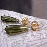 long drop teardrop earrings, long statement earrings