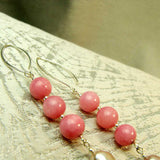 pink semi-precious beads