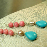 unique handmade earrings, long statement