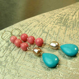 long drop handmade statement earrings