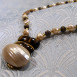 delicate semi-precious bead necklace, dainty semi-precious necklace NM20