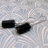 black onyx drop earrings