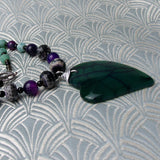 semi-precious heart pendant necklace