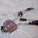 dainty necklace, delicate semi-precious amethyst necklace