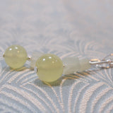 jade handmade semi-precious bead earrings, beaded earrings, semi-precious stone earrings