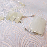 dainty semi-precious sterling silver semi-precious jade necklace