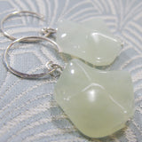 drop earrings handmade from jade