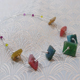 delicate necklace, dainty semi-precious bead necklace, delicate semi-precious necklace design