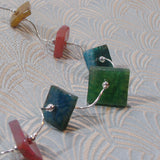 sterling silver dainty gemstone necklace