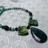 semi-precious pendant necklace handmade agate