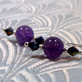 dainty semi-precious amethyst earrings