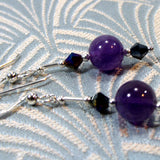 semi-precious amethyst semi-precious earrings