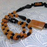 long handmade semi-precious necklace