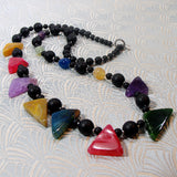 long chunky semi-precious necklace