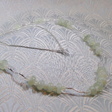 delicate green coloured jade necklace