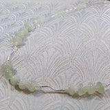 dainty jade necklace, delicate green semi-precious necklace