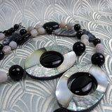 chunky black semi-precious beads