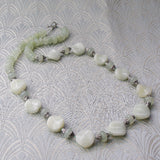 handmade pale green jade necklace uk