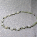 pale green semi-precious necklace handmade jade