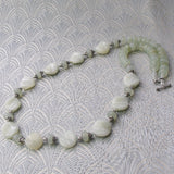 pale green jade semi-precious bead necklace