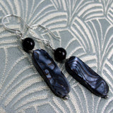 unique handcrafted earrings semi-precious beaded drop from sterling silver hooks