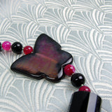 chunky semi-precious stone necklace handmade agate