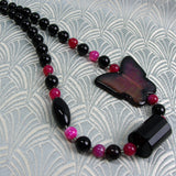 unique handmade jewellery necklace, chunky semi-precious necklace