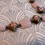 pink rose quartz semi-precious stone beads