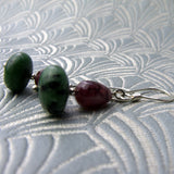 jade semi-precious handmade earrings uk