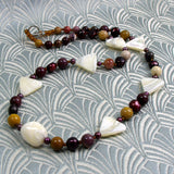 mookaite necklace, short semi-precious stone necklace, short semi-precious necklace