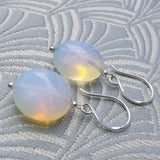 semi-precious opal quartz semi-precious stone earrings uk