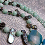 handcrafted blue gemstone statement necklace