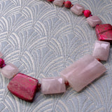 rose quartz pink necklace jewellery handmade uk