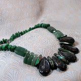 green jasper statement necklace