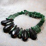 unique gemstone necklace green jasper